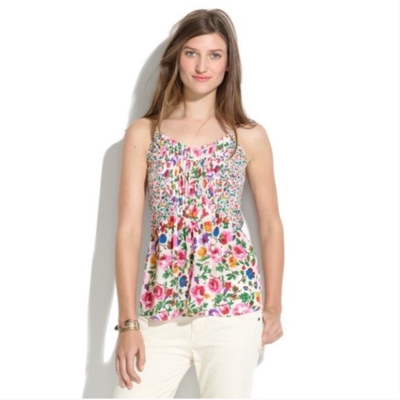 Madewell Tops - Madewell floral cami 100% silk. Size XS